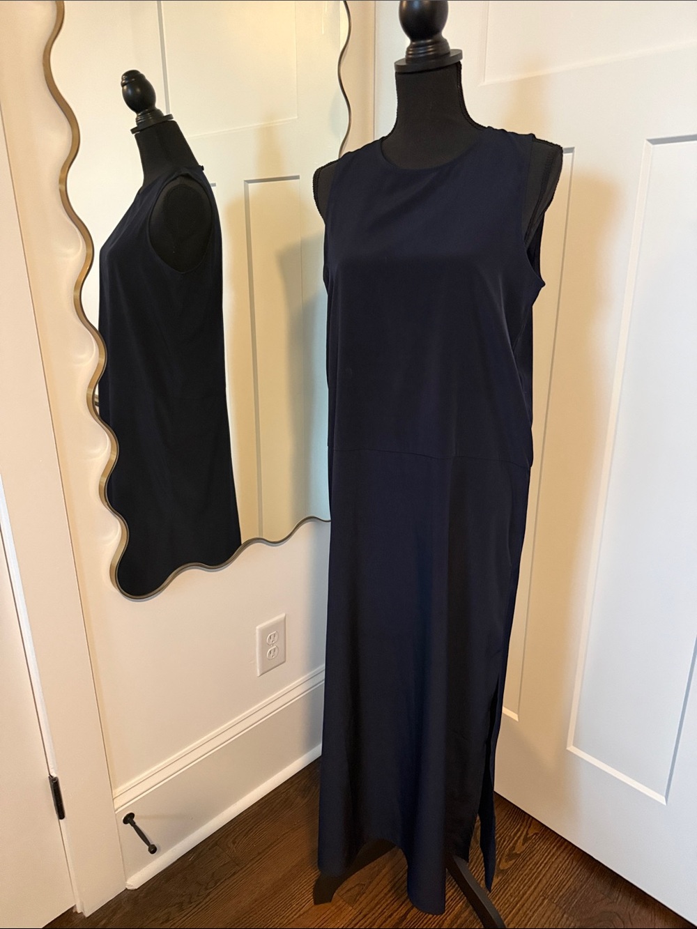 J Crew Sleeveless Navy Maxi Dress - Classic Long Evening Dress